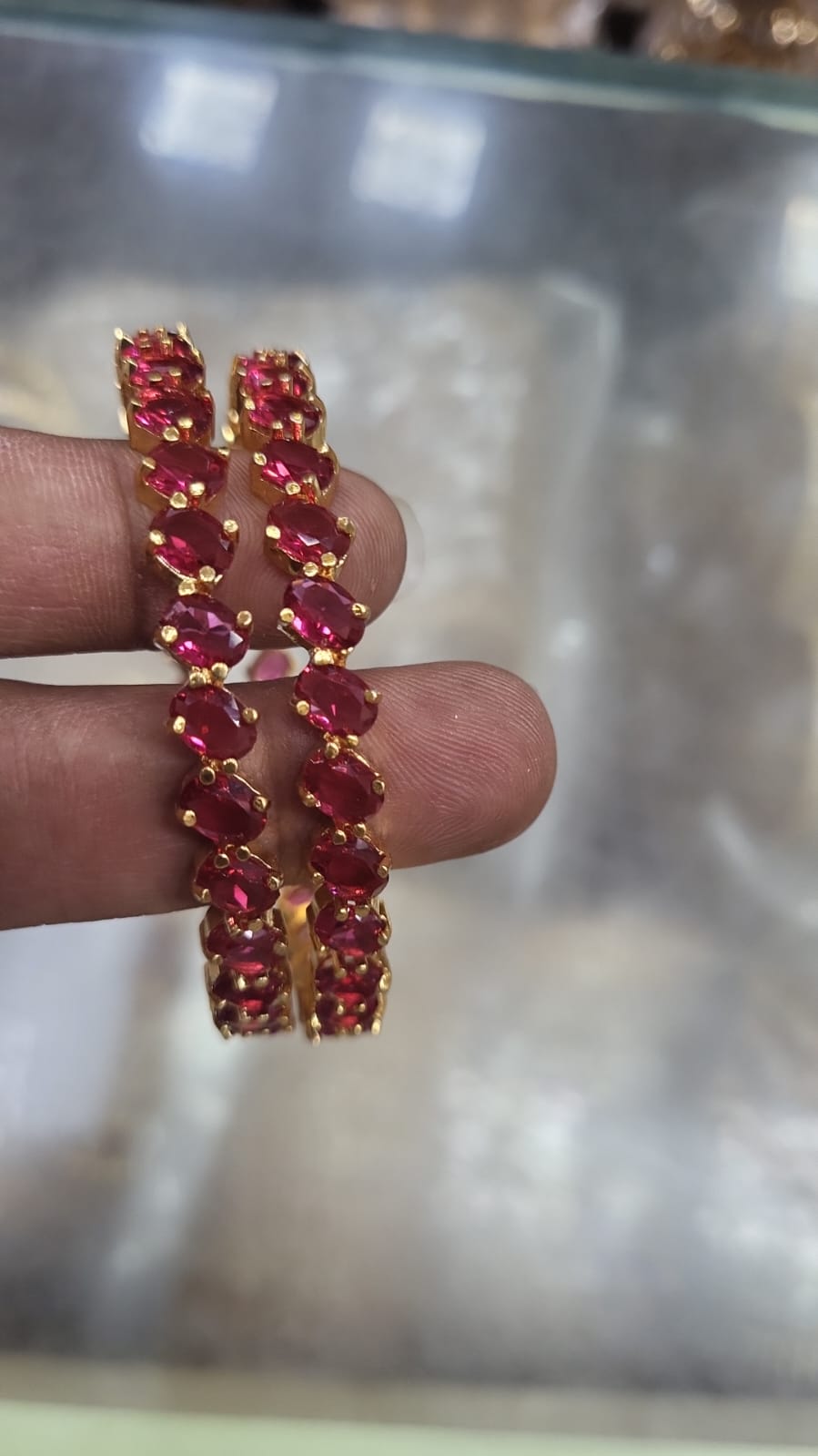 Impon stone bangles