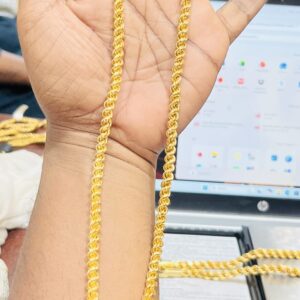 Micro gold rope chain