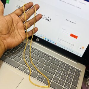 Micro gold rope chain